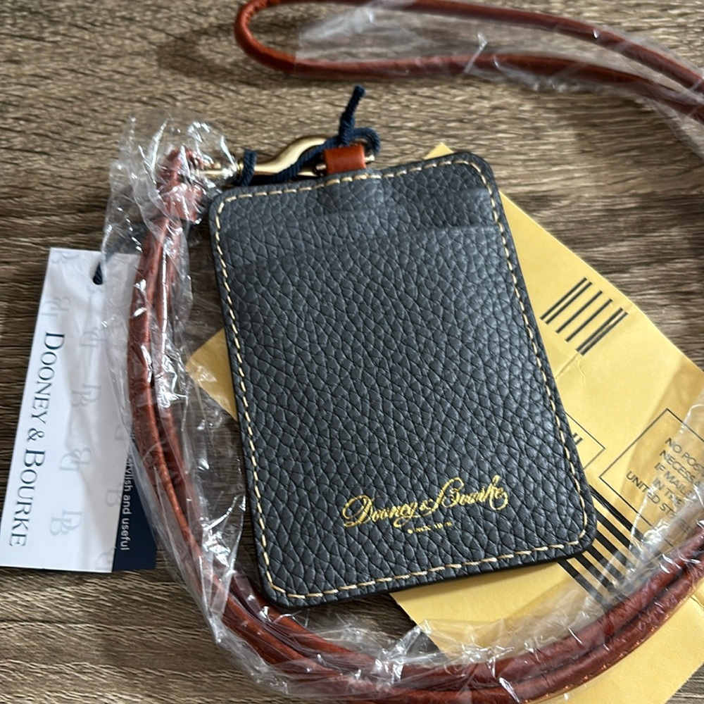 Dooney & Bourke Pebble Grain ID Lanyard NWT